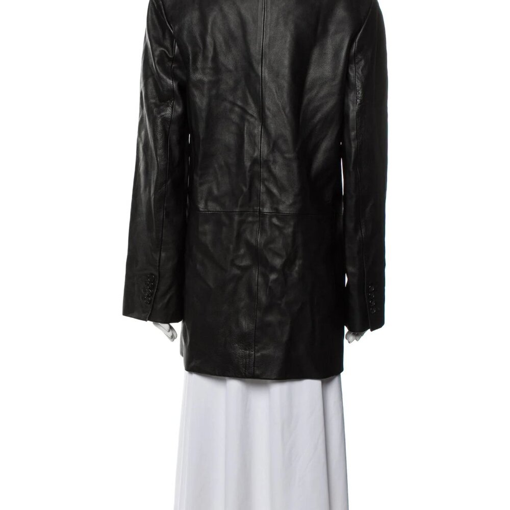 NWT Khaite Balton Black Leather Blazer Jacket - Picture 4 of 5